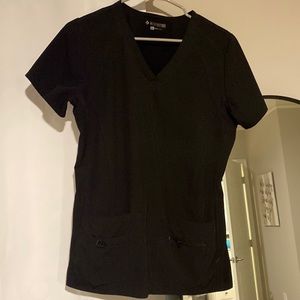 Women’s black med couture scrub top